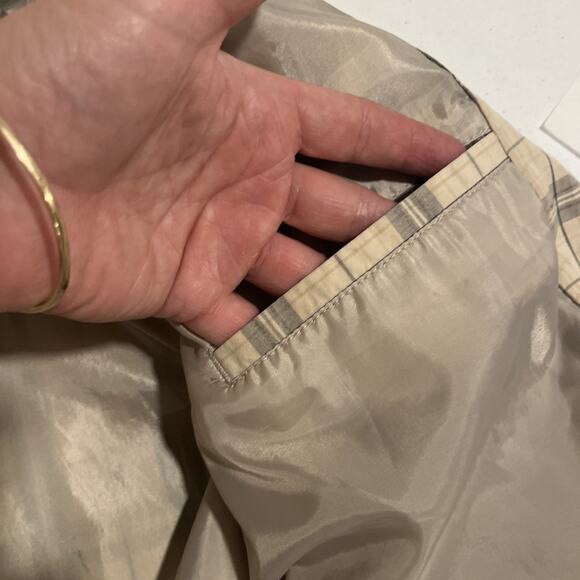 Izod Men's Wind Breaker Gray White Plaid Zip Jacket S Preppy Grandpa Core Casual - Picture 5 of 12